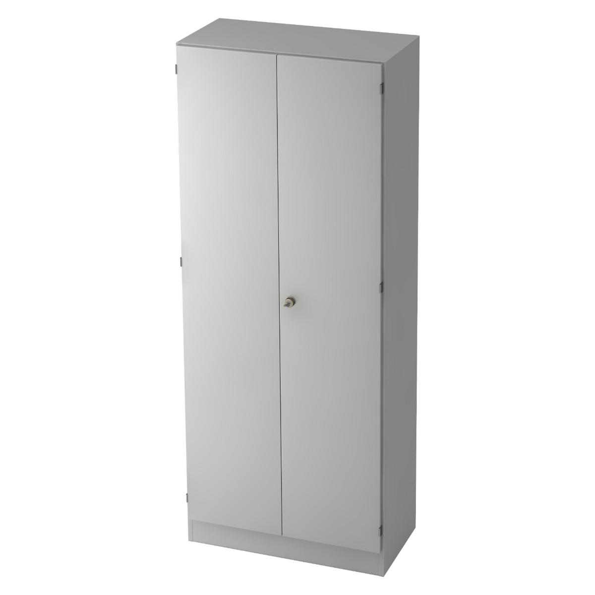 GARDEROBENSCHRANK 42/80/200,4 cm in Grau - Grau, Holzwerkstoff (80/200.4/42cm) - bümö