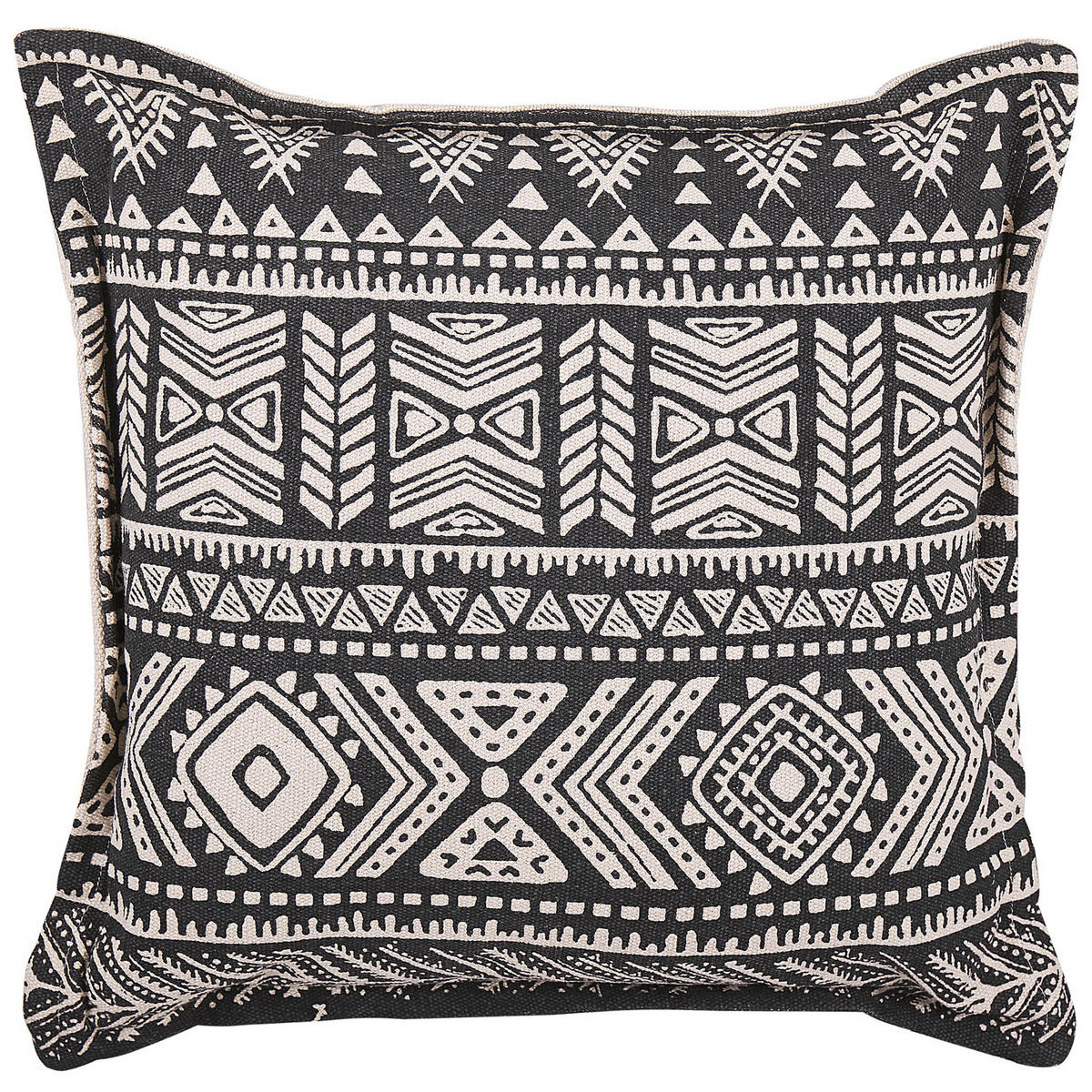 DEKOKISSEN 2er-Set Schwarz 45/45 cm Sirvan - Schwarz, Naturmaterialien/Textil (45/45cm) - Beliani