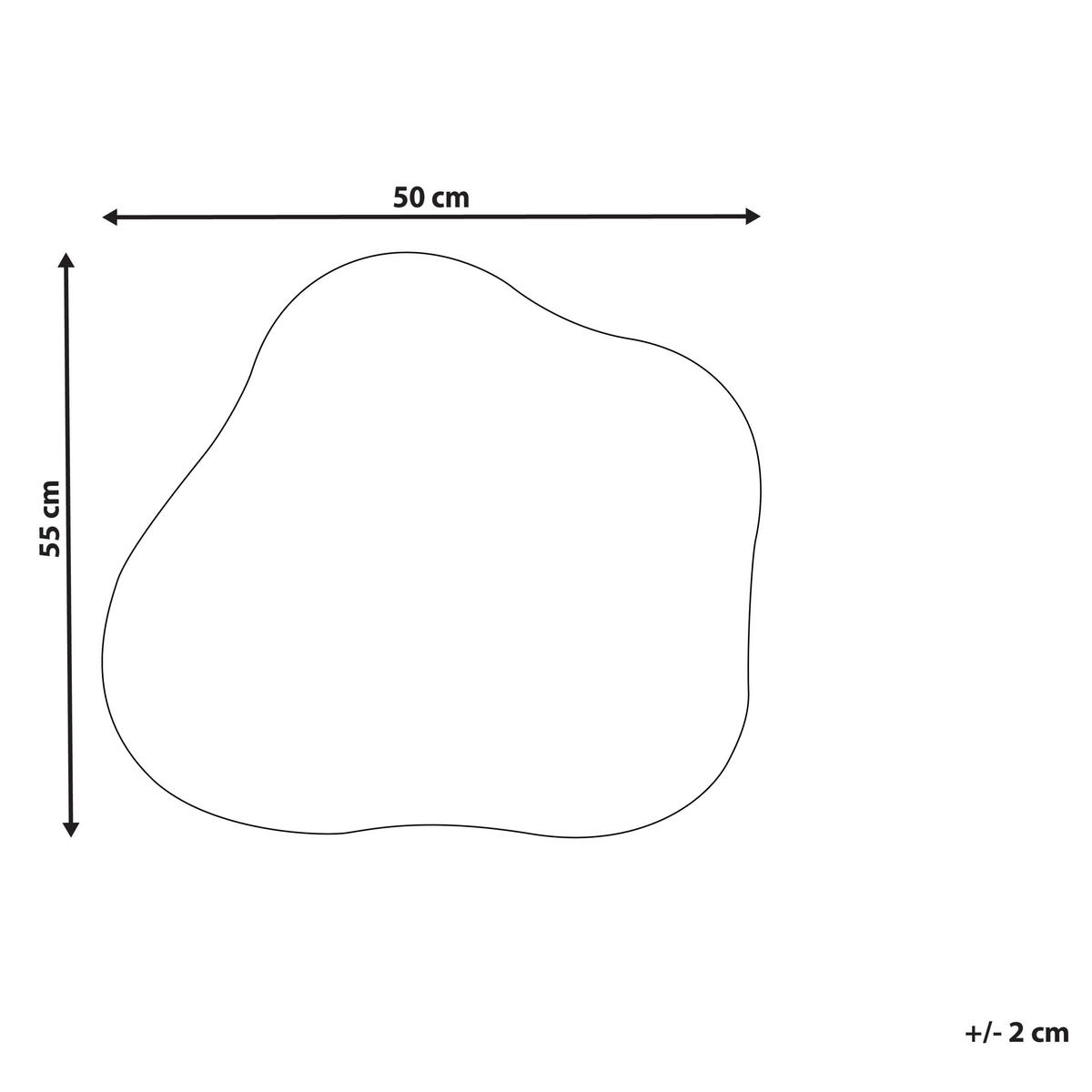 NÁSTĚNNÉ ZRCADLO Stříbrné 50/55 cm Bagneux - stříbrná, sklo (50/55/0.5cm) - Beliani