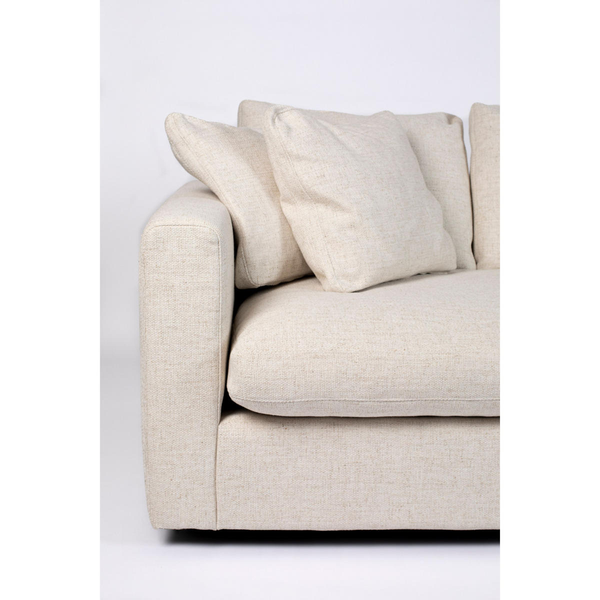 SOFA 3-SITZER Sense Crème - Beige/Creme, Textil (266/85/113cm) - Zuiver