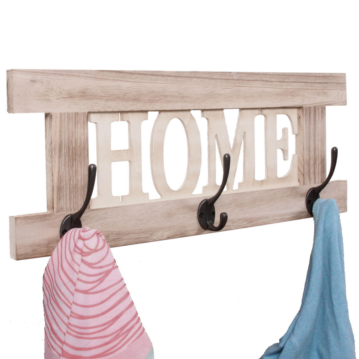 WANDGARDEROBE HOME SHABBY-LOOK Beige - Beige, Holz (55/21/7cm) - Jamb