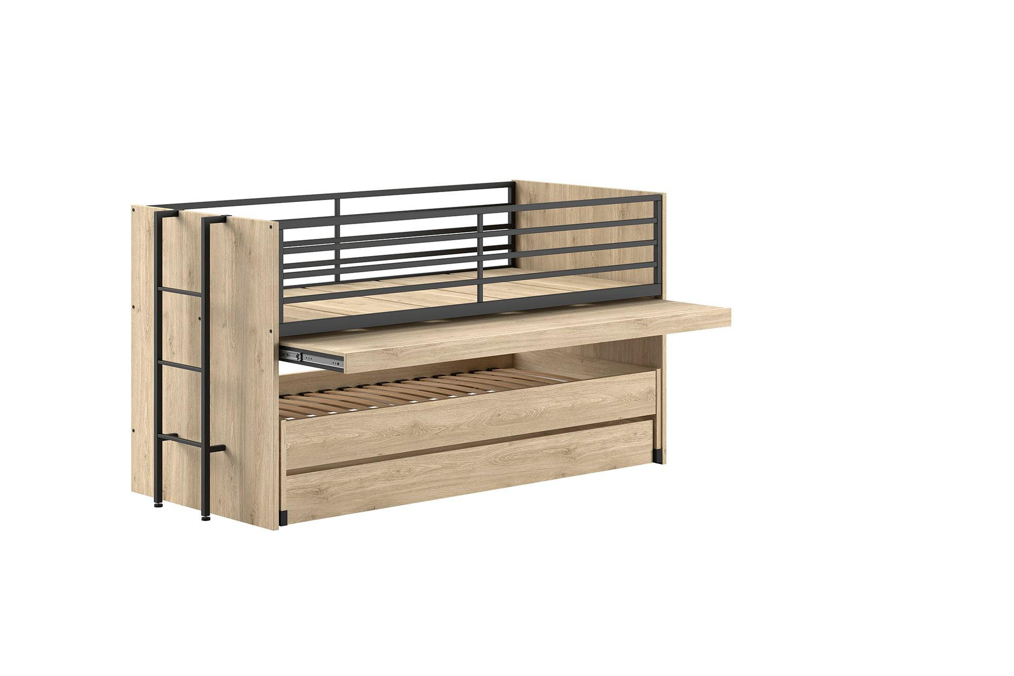 HOCHBETT Kary 219x117x98 aus Holzwerkstoff in Eiche - Naturfarben, Holzwerkstoff (90/200cm) - 58aufmkessel