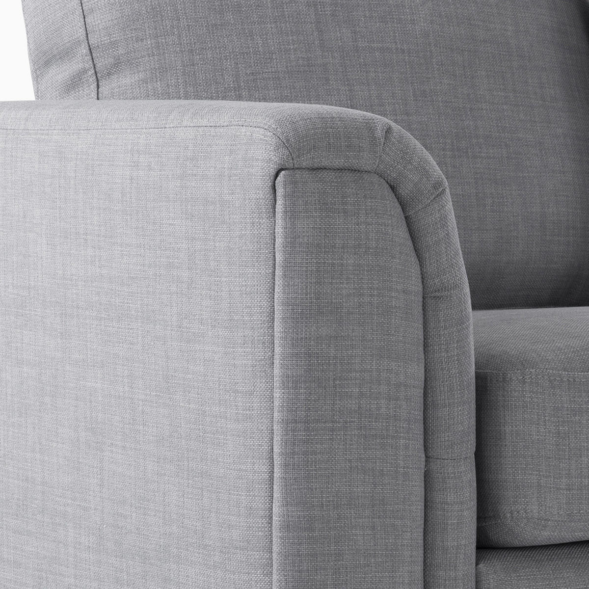 4-SITZER-ECKSOFA Polyester Grau rechtsseitig Oslo - Hellgrau, Textil (270/151cm) - Beliani