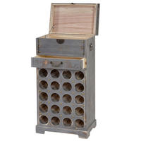 WEINREGAL Grau - Grau, Holz (48/94/31cm) - MCW