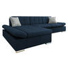 ECKSOFA Malwi Premium, Seite: Links - Hellgrau/Dunkelblau, Holz/Textil (278/161cm) - MIRJAN24