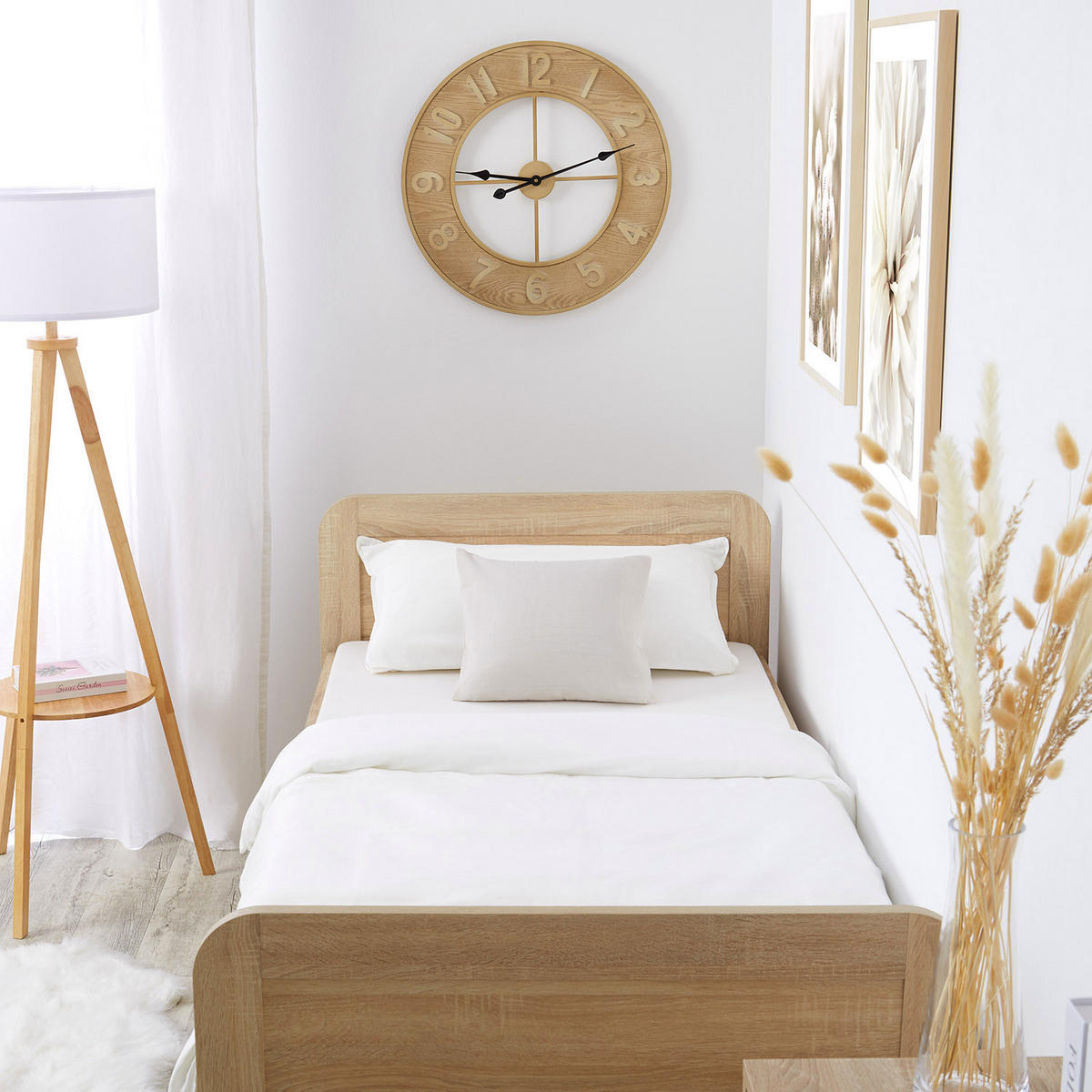 HOLZBETT Seniorenbett 90/200 Natur - Braun, Holz (90/200cm) - Homestyle4u