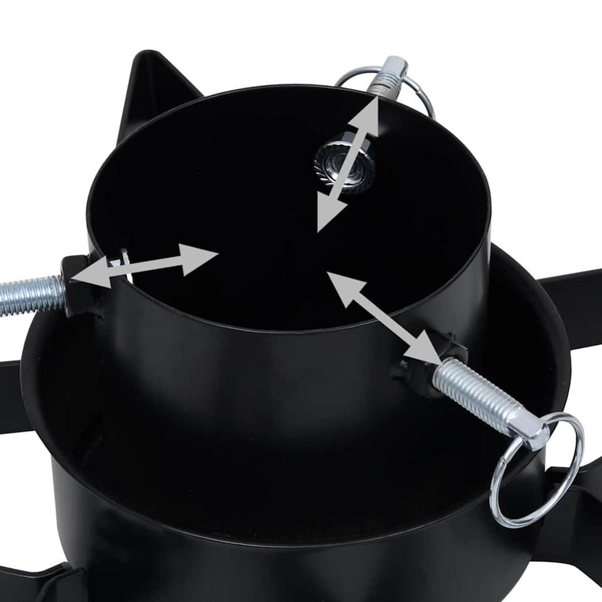 CHRISTBAUMSTÄNDER Schwarz 47/47/13,5 Cm - Schwarz, Metall (47/13.5/47cm) - vidaXL