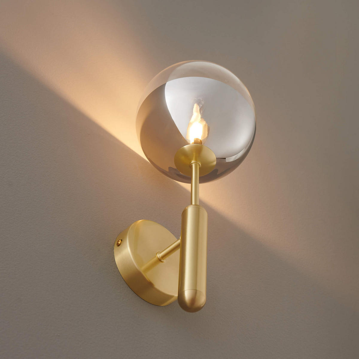 WANDLEUCHTE Armela, Gold / Messing, 33cm - Goldfarben, Glas (15/33/20cm) - KOSILUM