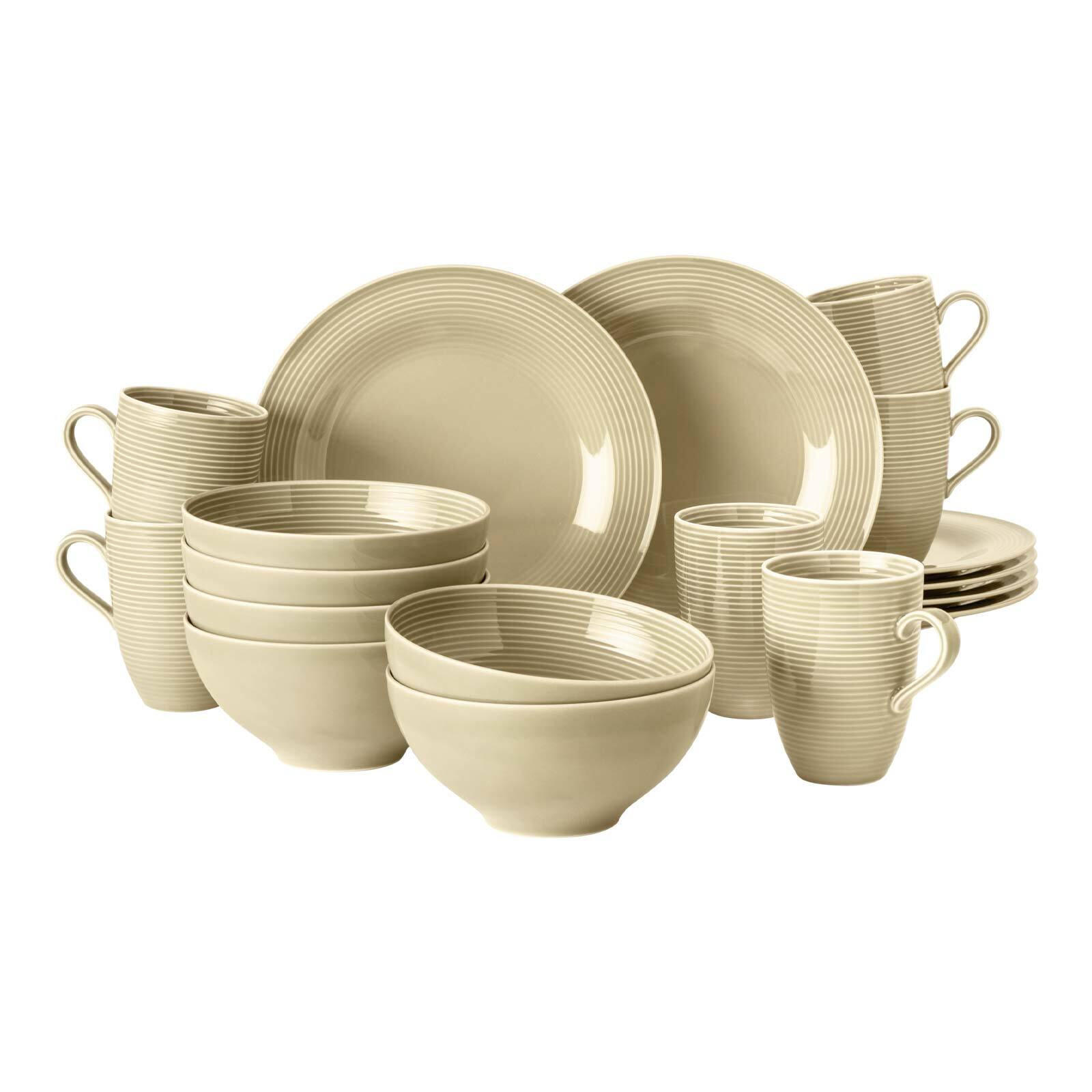 FRÜHSTÜCKS-SET Beat Color Glaze Sandbeige 18er Set - Beige, Keramik (1/1/1cm) - Seltmann Weiden