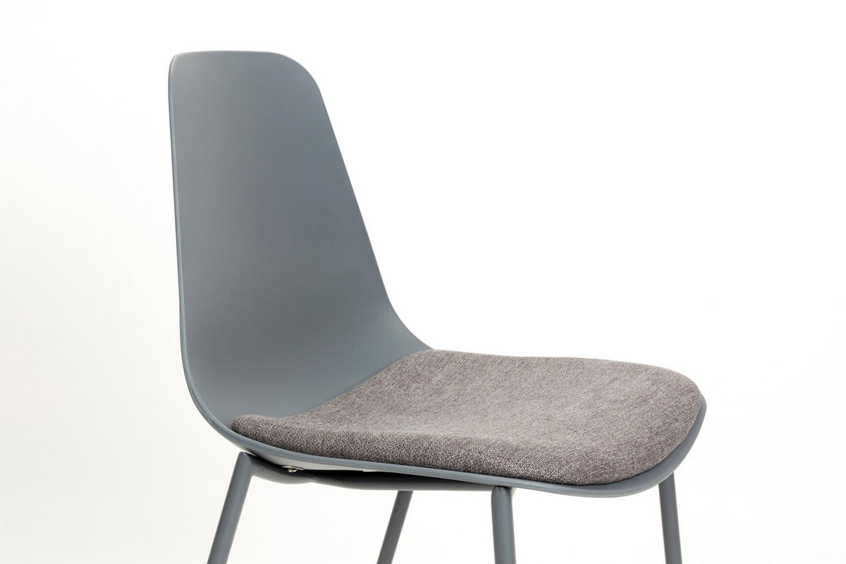 ESSZIMMERSTUHL Jeffrey - Grau - 48.5/49/88 cm - 4er-Set - Grau, Kunststoff (49/88/48.5cm) - Novel