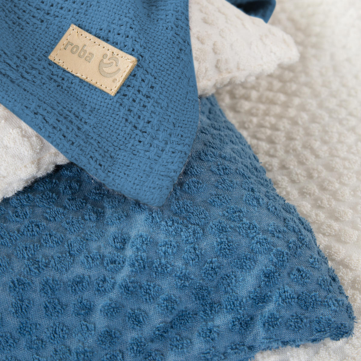 BABYBETTWÄSCHE 100x135 cm Seashells indigo - Blau, Textil (100/135cm) - Roba