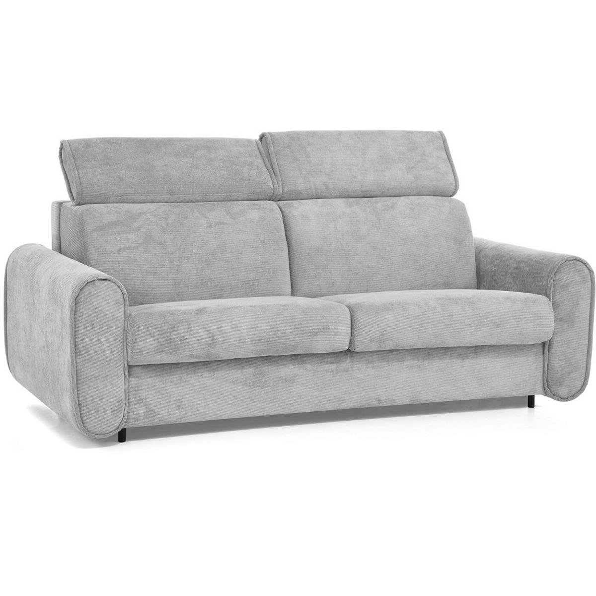 SCHLAFSOFA Pavarti mit italienischem Gestell, 180x195, Hellgrau - Hellgrau/Schwarz, Holzwerkstoff/Textil (234/88/100cm) - Beautysofa