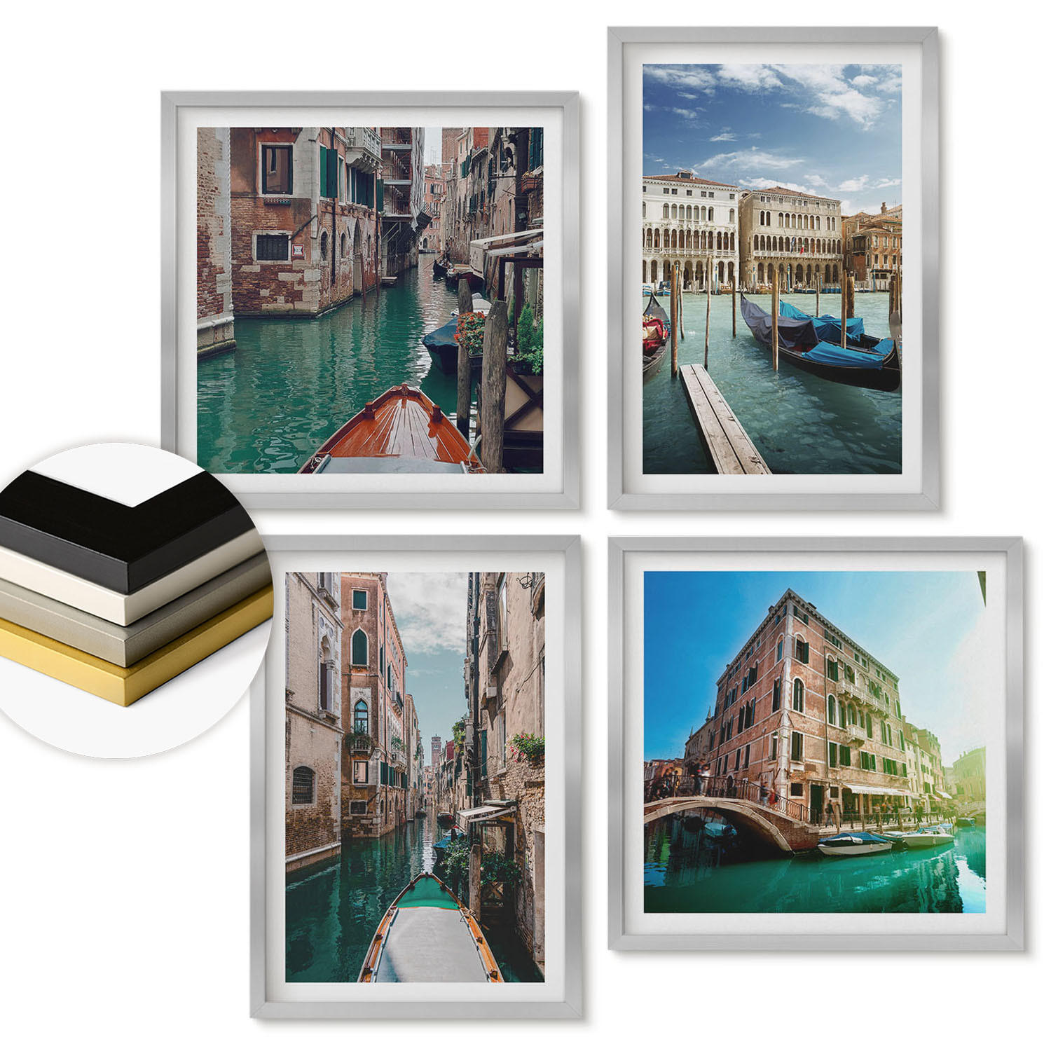 ArtPrintCave Wandbilder Silber 50x50 cm
