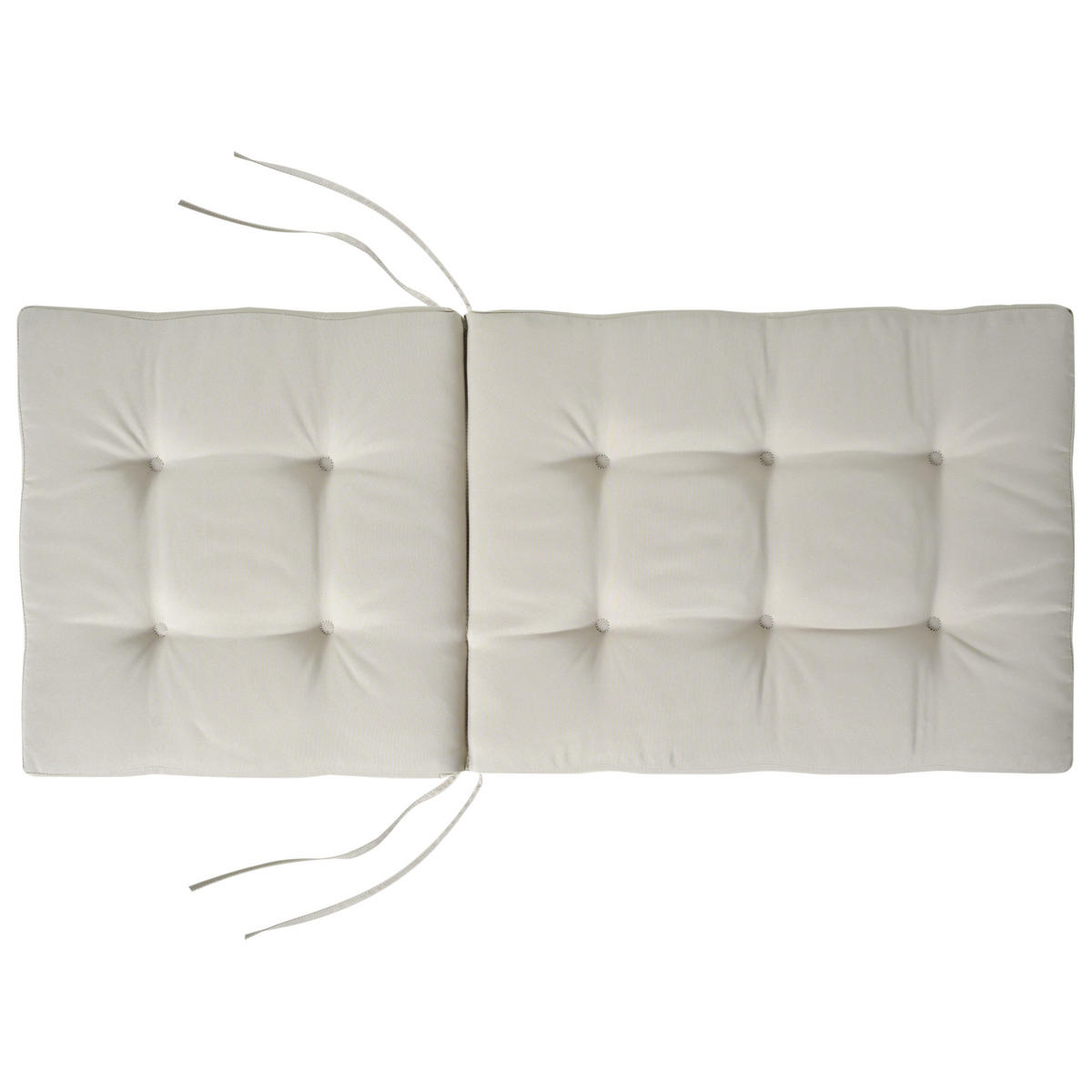 SITZAUFLAGEN 2er-Set Taupe 42/95 cm Maui Premium - Taupe, Textil (95/5/42cm) - Beliani