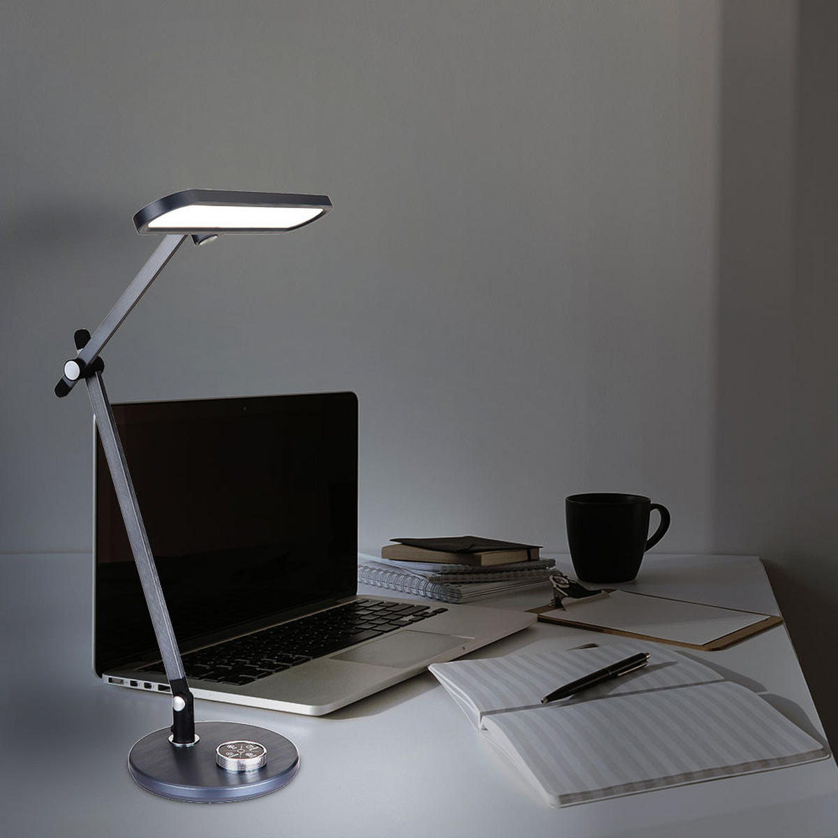 LED TISCHLEUCHTE Berletta Grau - Grau, Metall (57.5/37/53cm) - Globo Lighting