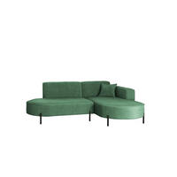 ECKSOFA L-Form Designer Modena Rein Stoff Noel Pistazien Rechts - Hellgrün, Holz/Textil (236/165cm) - Kaiser Möbel