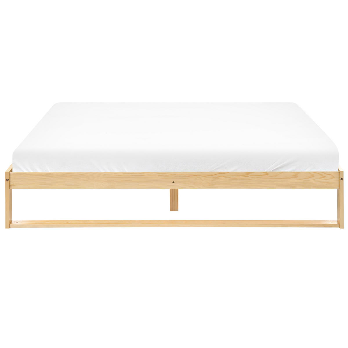 BETT ohne Kopfteil 180/200 Kiefernholz Hellbraun Talairan - Hellbraun/Braun, Holz (180/200cm) - Beliani