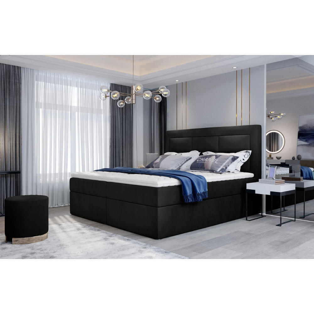 BOXBETT Vivre Bonellfederkern - Schwarz, Holz/Holzwerkstoff (160/200cm) - Best For Home