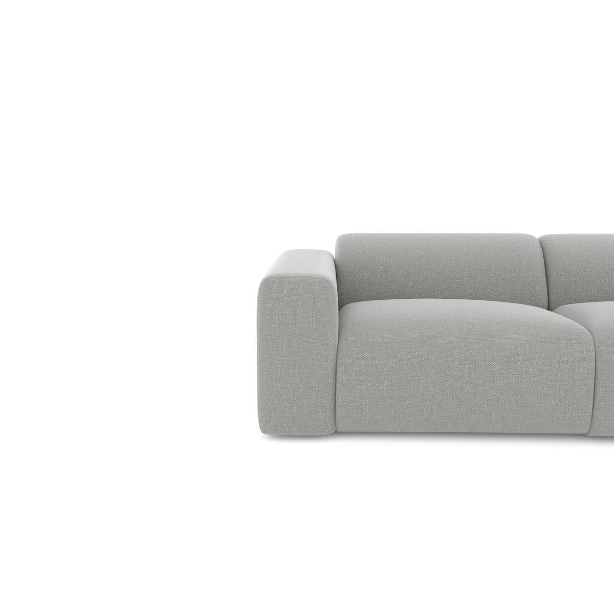 WEITWINKEL-SOFA rechts Tissu tramé Hellgrau 280cm - Hellgrau/Grau, Textil (280/165cm) - Sia Home