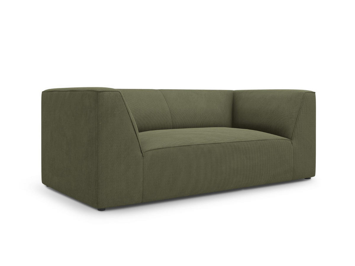 SOFA Ruby aus Cord grün 2 Sitzplätze - Grün, Textil (93/69/174cm) - Micadoni