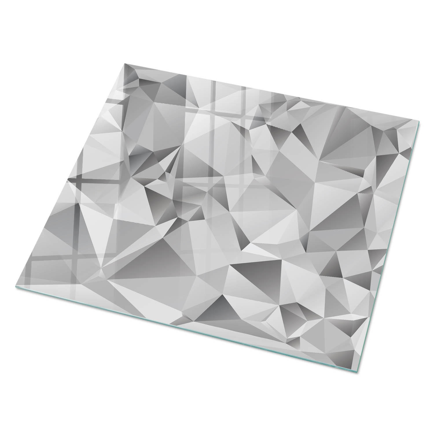 GLASPLATTE 80x60 cm – Graues Mosaik - Grau, Glas (0.4/80/60cm) - ArtPrintCave