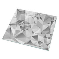 GLASPLATTE 80x60 cm – Graues Mosaik - Grau, Glas (0.4/80/60cm) - ArtPrintCave