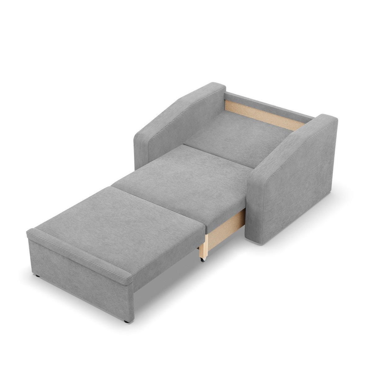 LOUNGESESSEL ORBIT, 80 CM, Cord - Grau - Grau, Textil (108/80/87cm)