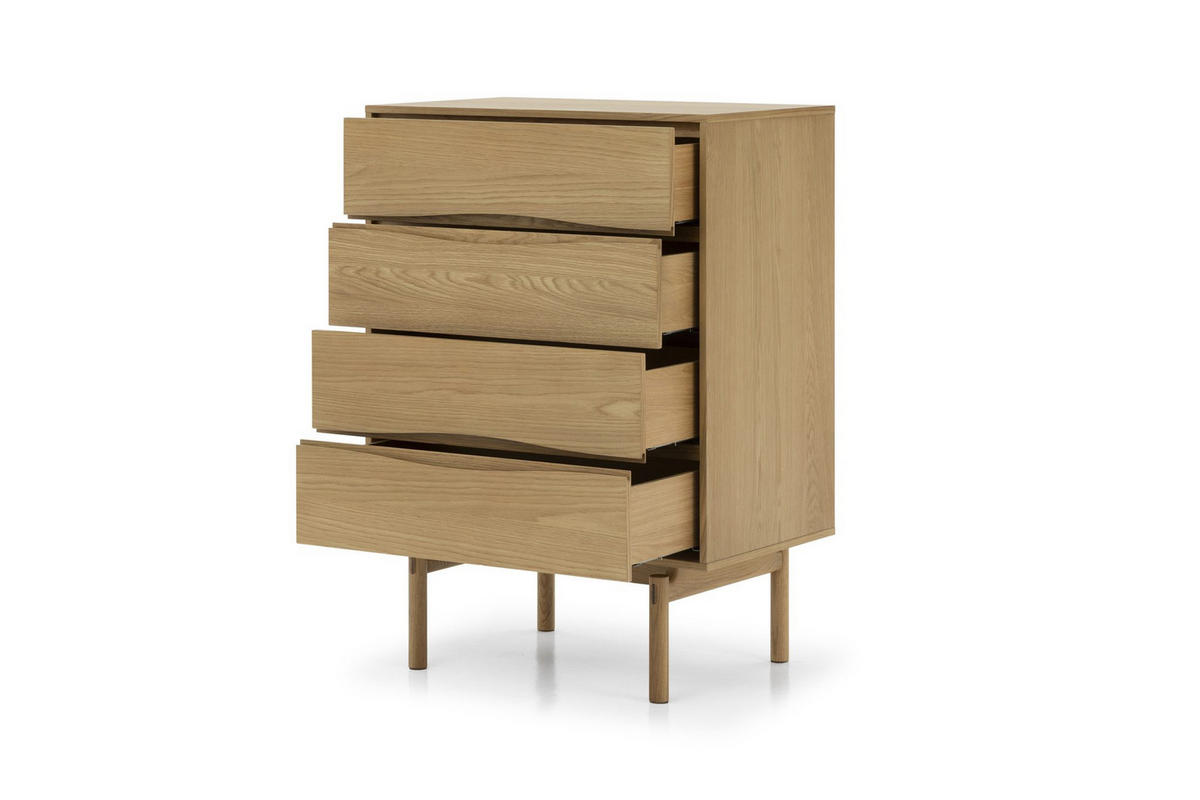 KOMMODE Celeste, Natur Massiveiche - Beige, Holz (50/115/81cm) - WOODEK