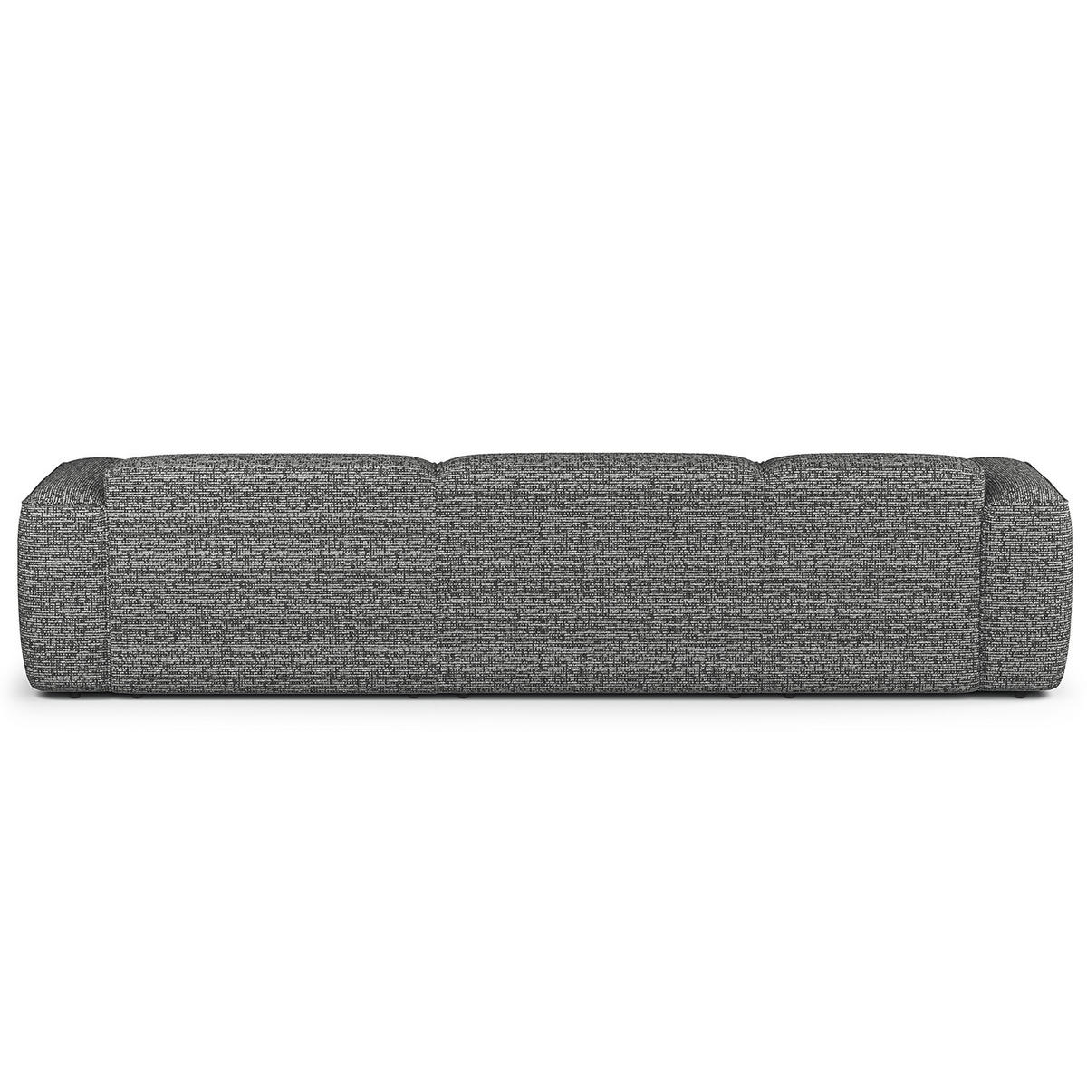 3-SITZER ECKSOFA mit Longchair - Schwarz/Grau, Kunststoff/Textil (317/173cm) - home24