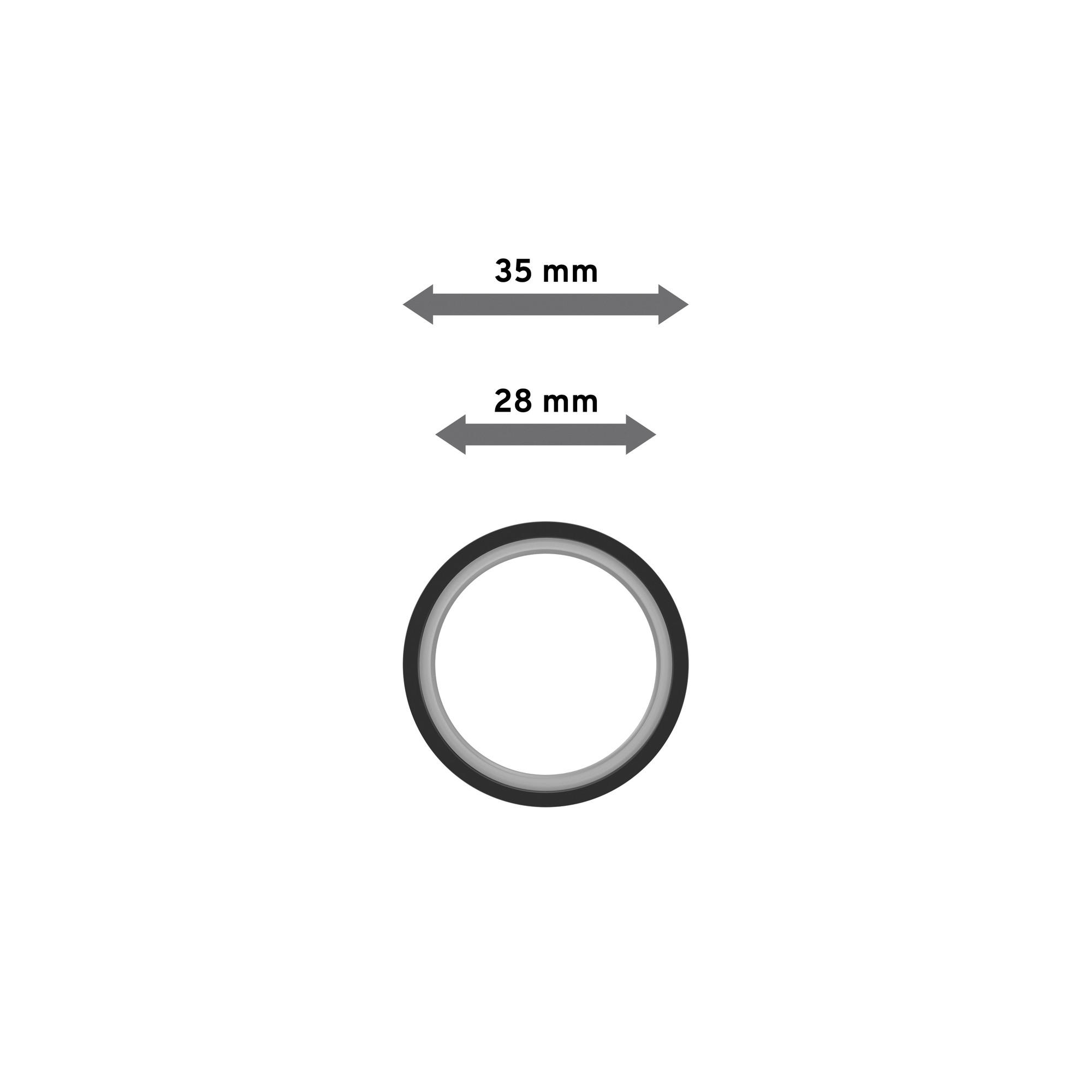 FLACHRINGE MIT EINLAGE UND FALTENHAKEN FÜR GARDINENSTANGEN 20 mm Ø, Schwarz, Packung 10 Stück - Schwarz, Metall (20cm) - INTERDECO
