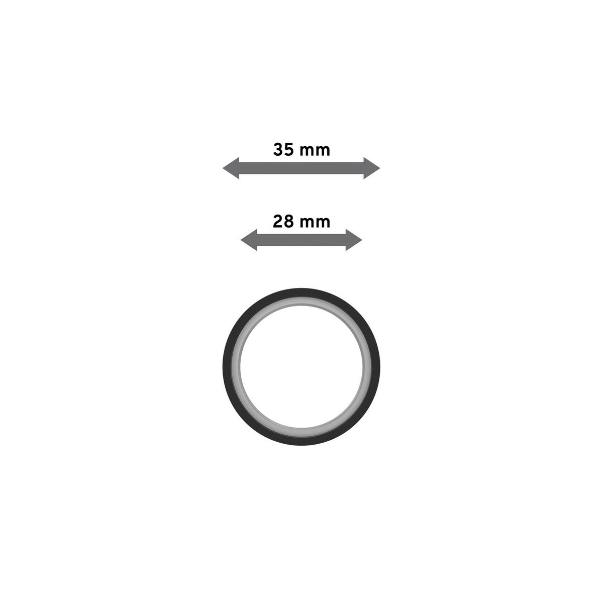 FLACHRINGE MIT EINLAGE UND FALTENHAKEN FÜR GARDINENSTANGEN 20 mm Ø, Schwarz, Packung 10 Stück - Schwarz, Metall (20cm) - INTERDECO
