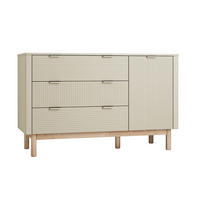 DĚTSKÁ KOMODA Miloo Šampaňské - béžová, kompozitní dřevo (144.5/90.5/52.5cm) - Petits-meubles