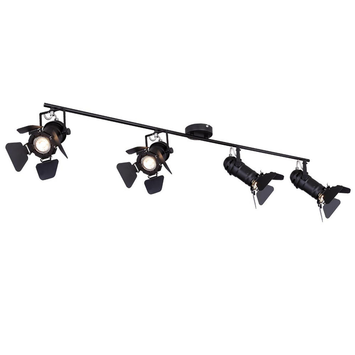 LED DECKENLEUCHTE Egon Schwarz Metall - Schwarz, Metall (110/18/26.5cm) - Globo Lighting