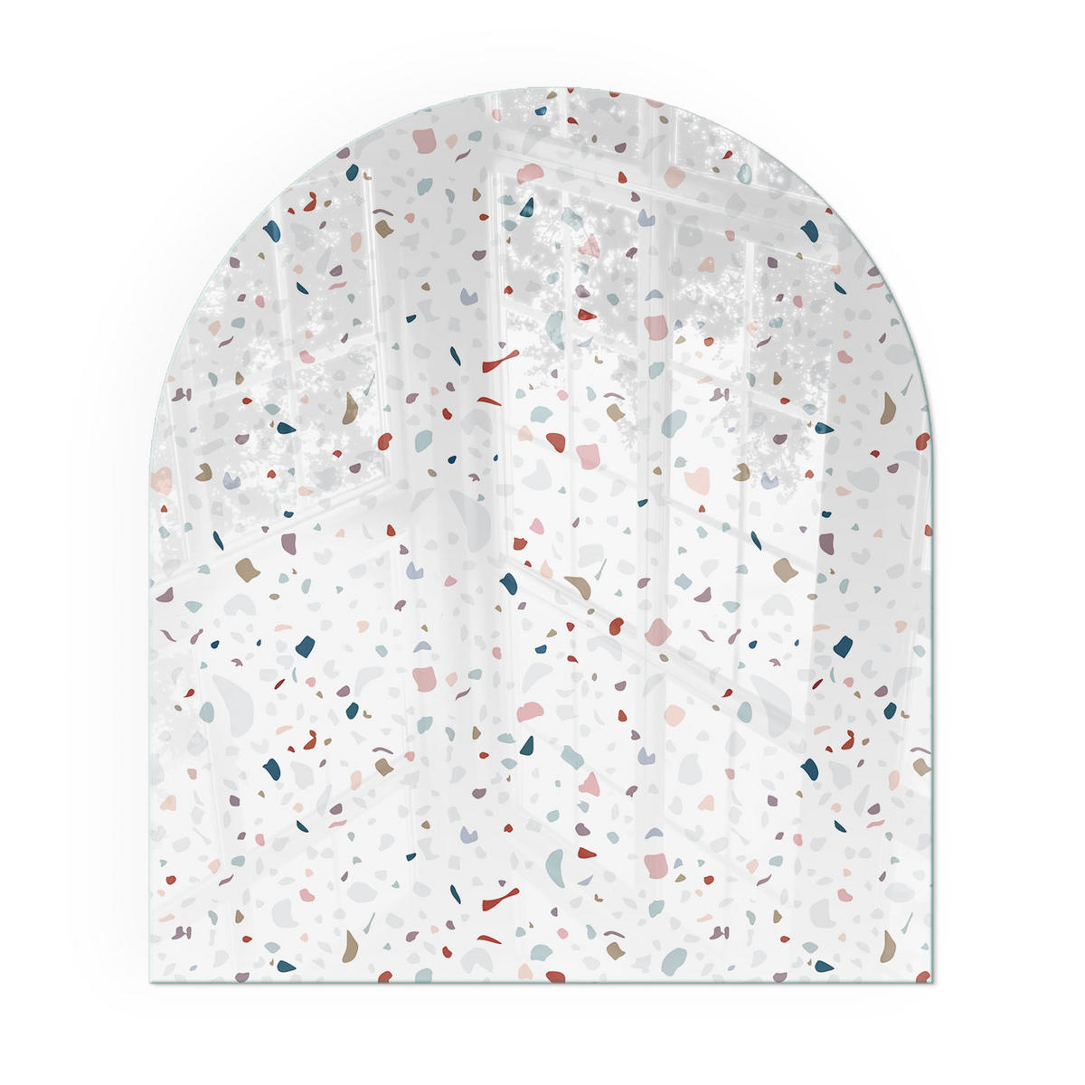 GLASPLATTE für Kamin 80x70 cm - Weiß, Glas (80/70/0.4cm) - TULUP