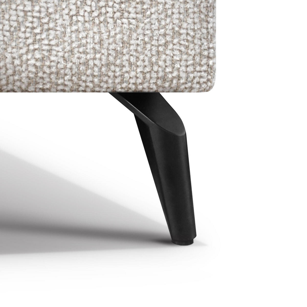 ECKSCHLAFSOFA Mellow mit Bettkasten, Beige, rechts - Beige/Schwarz, Textil (270/205cm) - Beautysofa