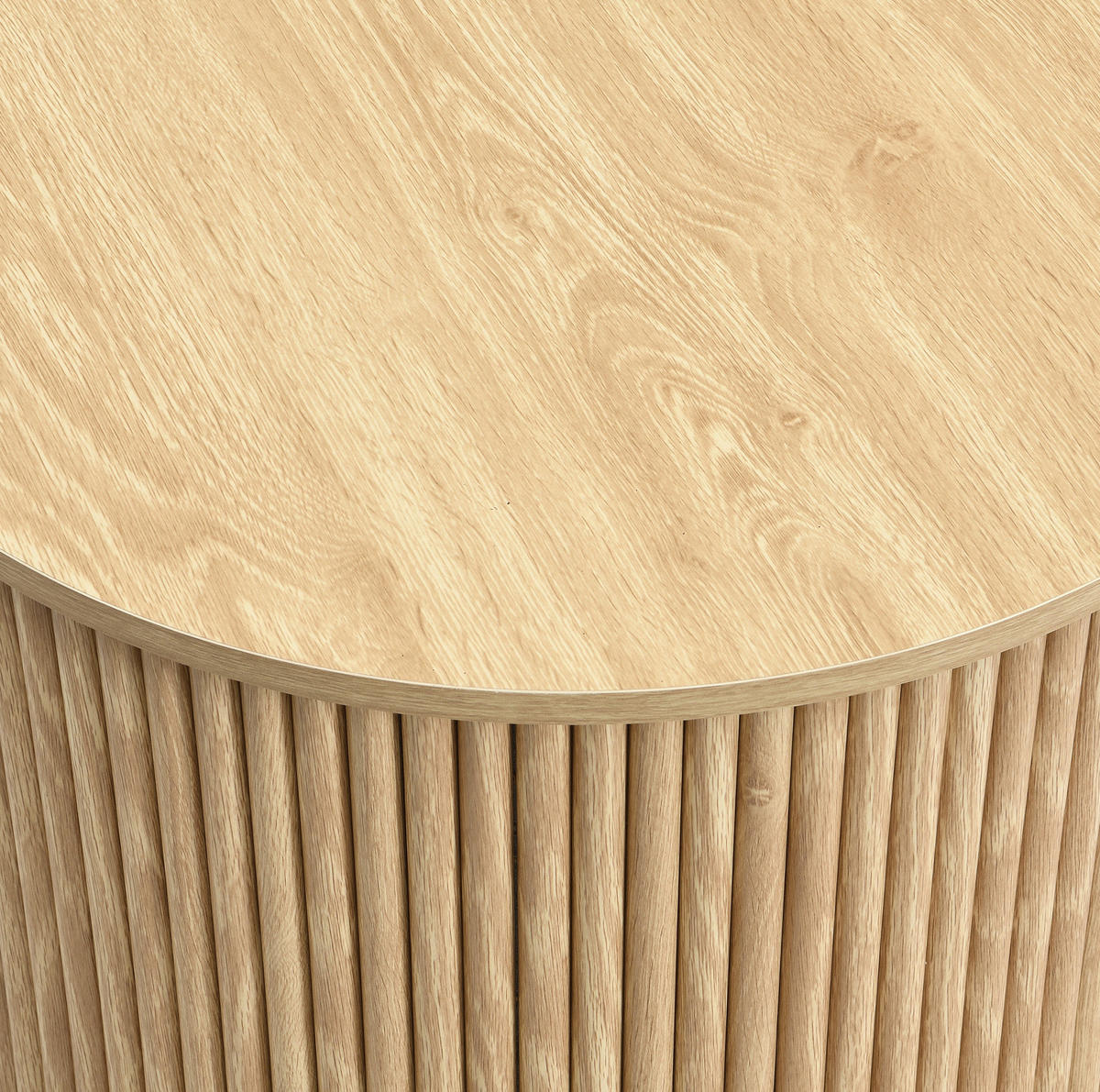 COUCHTISCH 60/60/38.5 + 30/30/56 cm aus MDF in Natur mit Streifenmuster - Naturfarben, Holzwerkstoff (60/60/38.5cm) - OKMYHOME