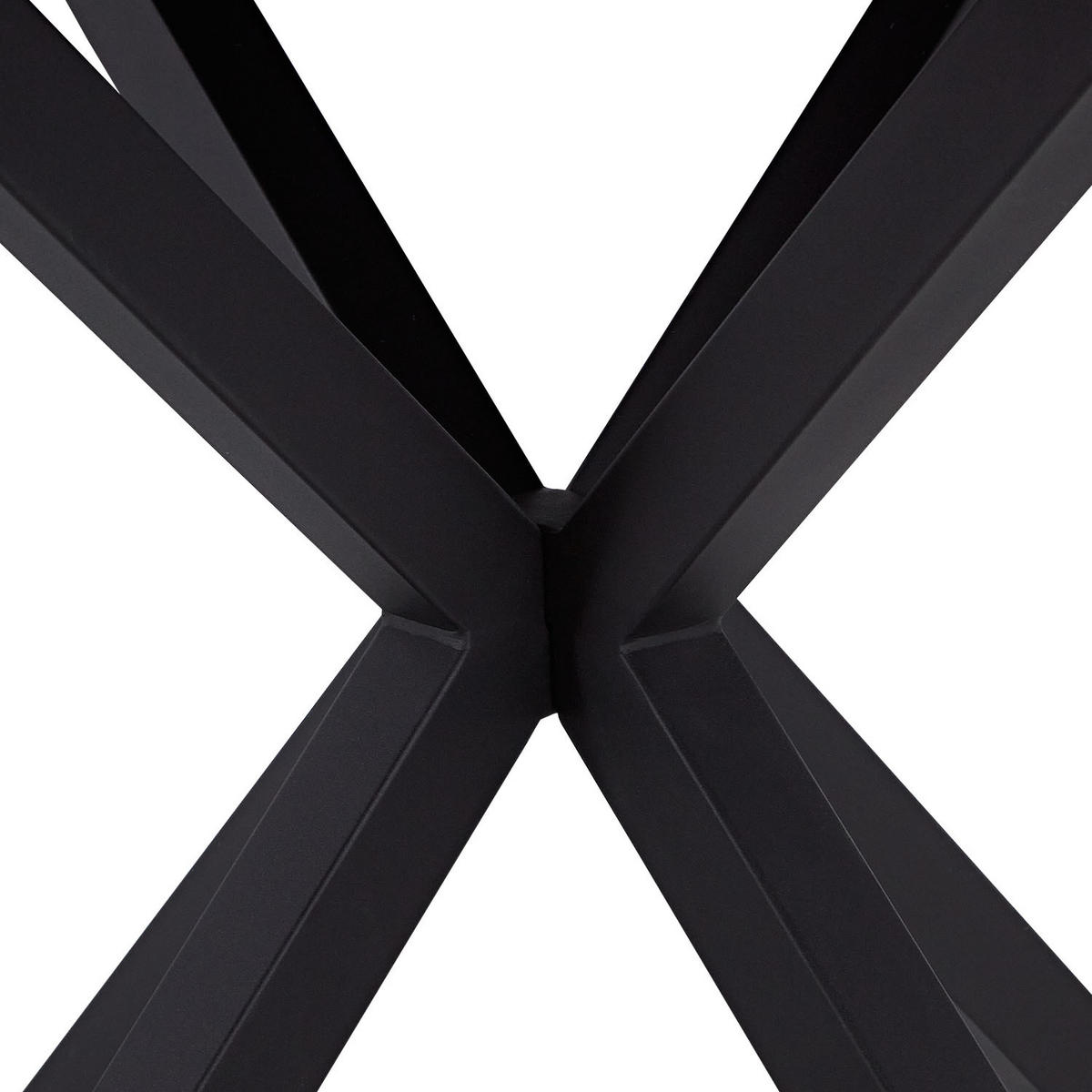 ESSTISCH rund 110 cm Schwarz Grau Metallgestell massiv - Schwarz/Grau, Holzwerkstoff/Metall (110/110/77cm) - Homestyle4u