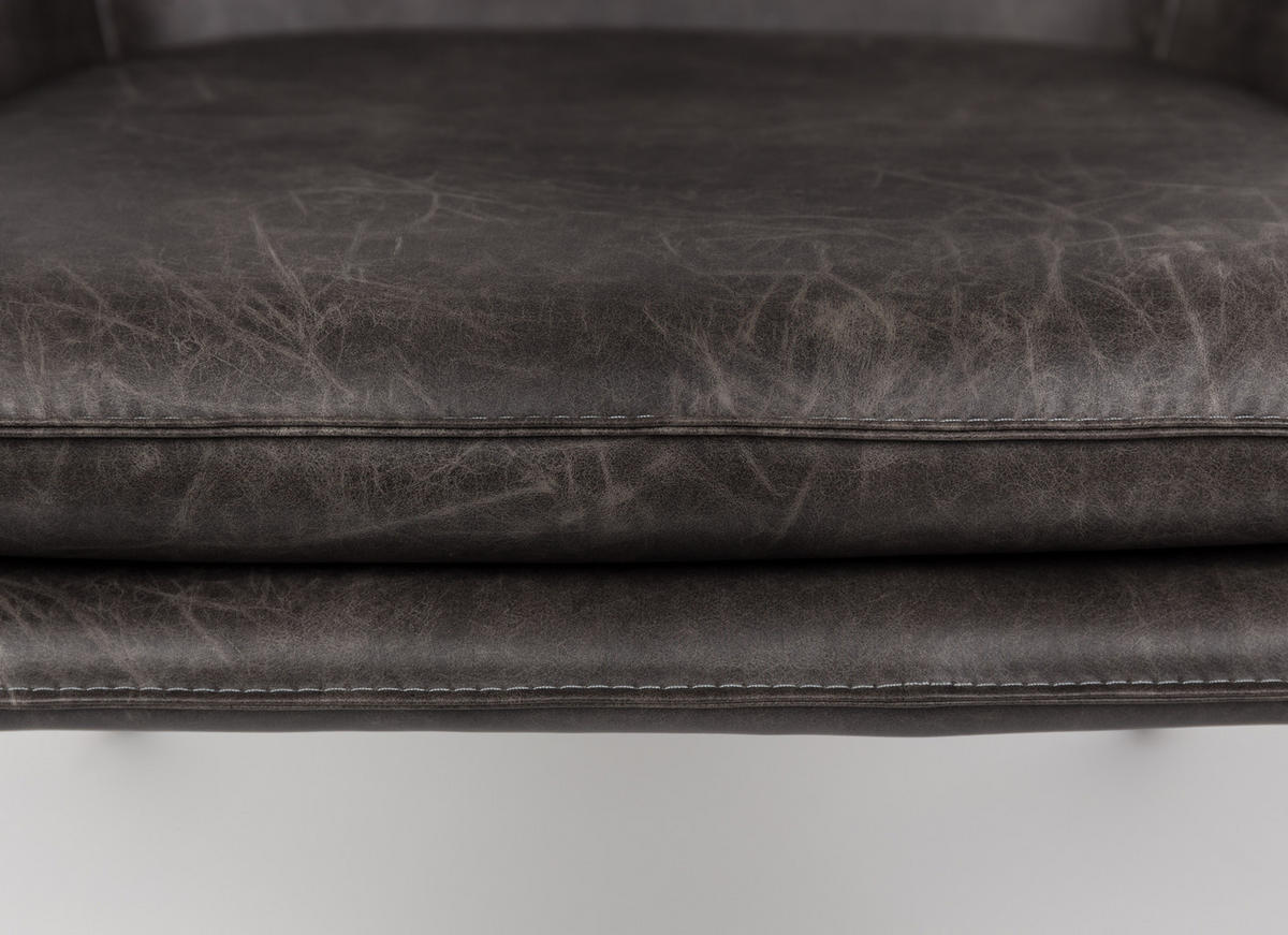 SESSEL Bon - Grau - 76/80/78 cm - Grau, Textil (80/78/76cm)