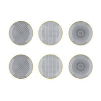 TELLER Pattern Ø21cm - 6er-Set - Eclipse - Grau, Keramik (21cm) - Björn