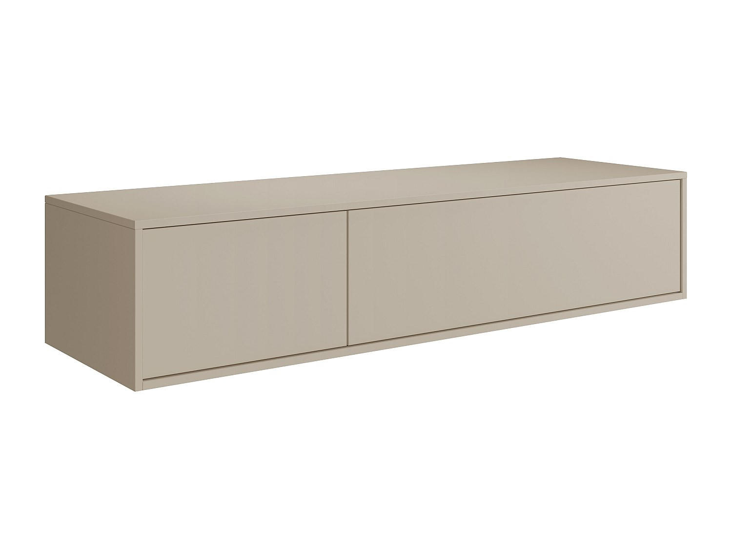 WASCHBECKENUNTERSCHRANK hängend - Beige - 150 cm - ISAURE II - Beige, Holz (150/32/47cm) - Vente-Unique