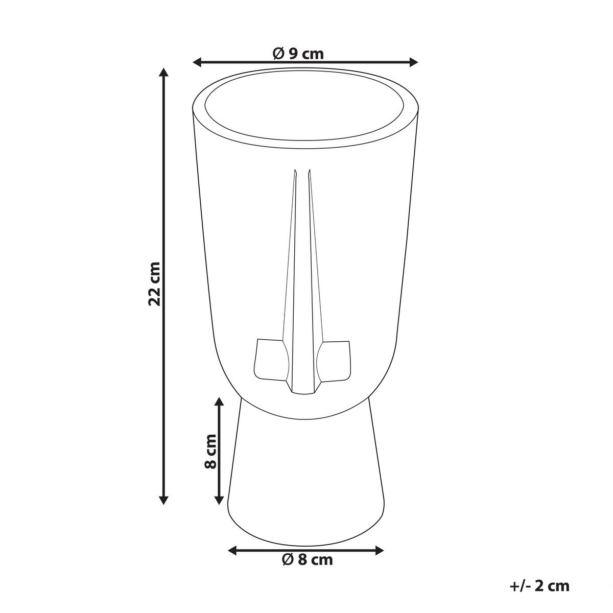 BLUMENVASE Porzellan schwarz Artemis - Schwarz, Keramik (22cm) - Beliani
