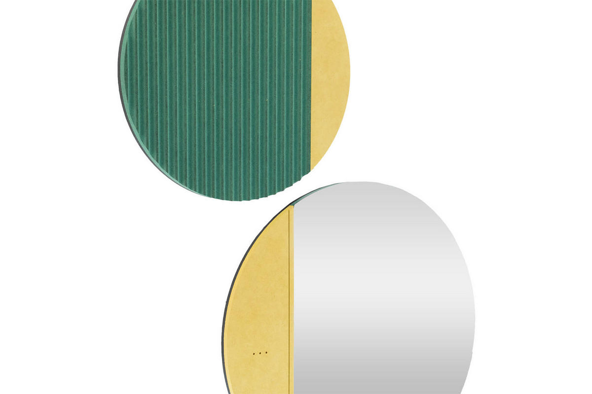 WANDUHR Design Grün 55/134 cm - Grün, Glas/Holzwerkstoff (4.15/133.9/1cm) - ONZENO