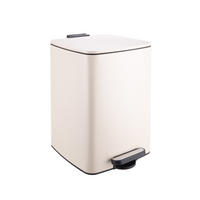 MÜLLEIMER - Beige, Kunststoff/Metall (29/40/34cm) - Relaxdays