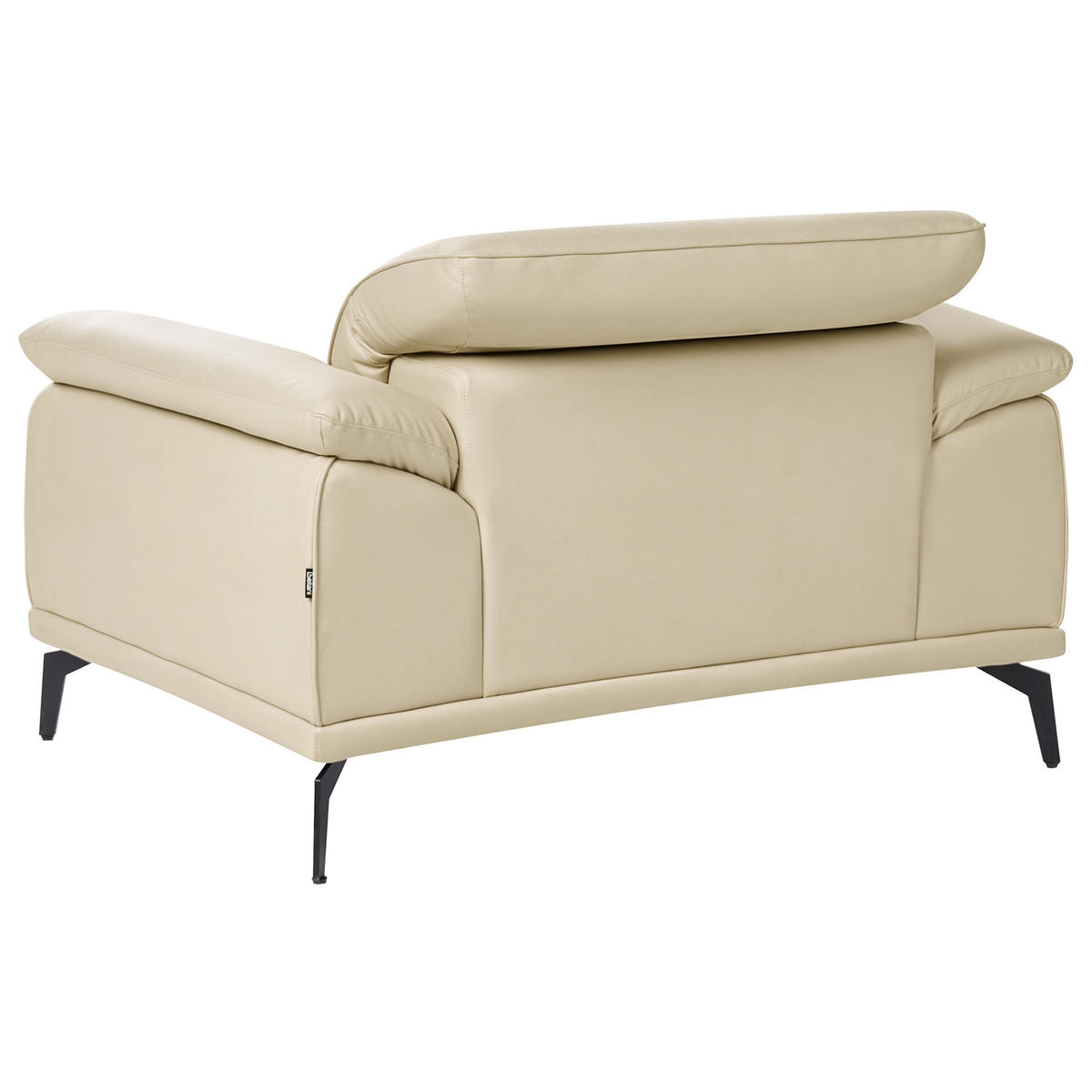 SESSEL Stoff Beige Vejen - Beige/Schwarz, Textil (112/91/92cm) - Beliani