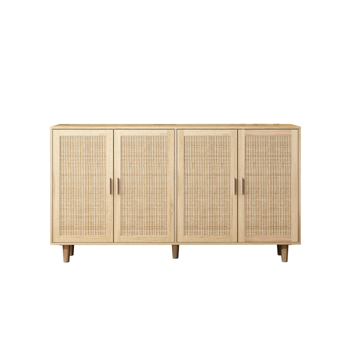 SIDEBOARD 158/88/40 cm Natur aus Spanplatte mit Rattantüren - Naturfarben, Holzwerkstoff (40/88/158cm) - OKMYHOME