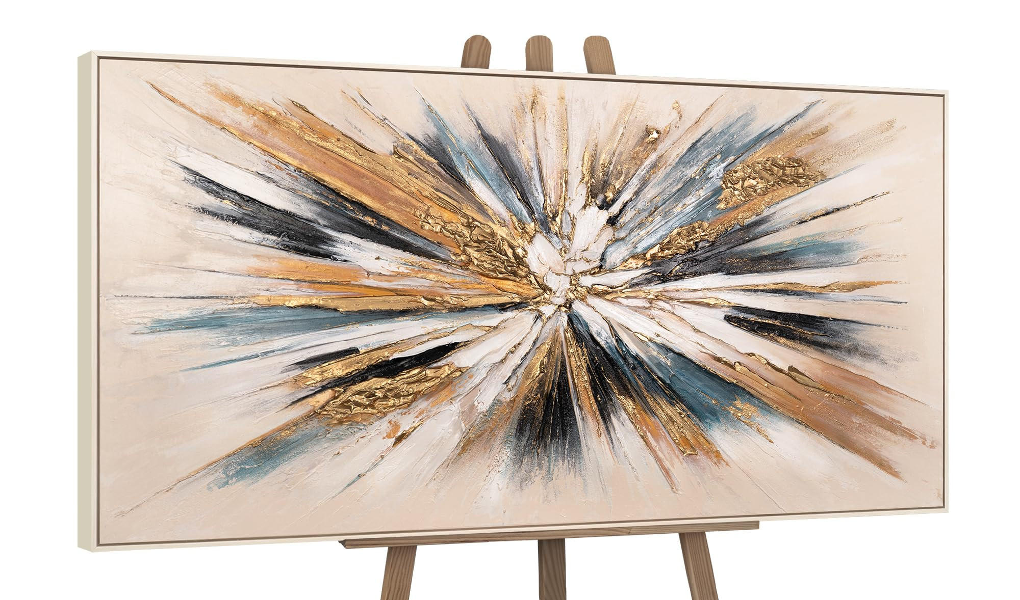 GEMÄLDE Impuls Schattenfugenrahmen Beige 200x100 cm - Beige, Holz (200/100cm) - YS-art gallery