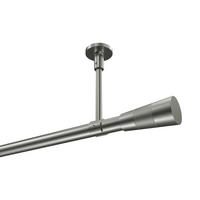 GARDINENSTANGEN-SET Sonette Tanara 540 cm (geteilt in 3 x 180 cm), 1-läufig, 20 mm Ø Edelstahl-Optik - Edelstahlfarben/Silberfarben, Metall (540cm) - INTERDECO