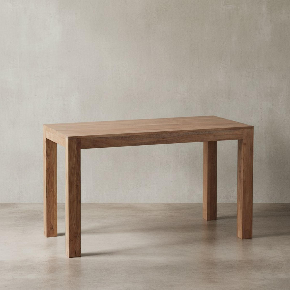 ESSTISCH Massivholz Akazie Rechteckig Handgefertigt NAKO, Beige 120x60x76 cm - Hellbraun/Beige, Akazienholz/Holz (60/120/76cm) - KADIMA DESIGN