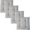 STUHLKISSEN 4er Set New Wave - Hellgrau, Textil (40/40/4cm) - Yve! decoration