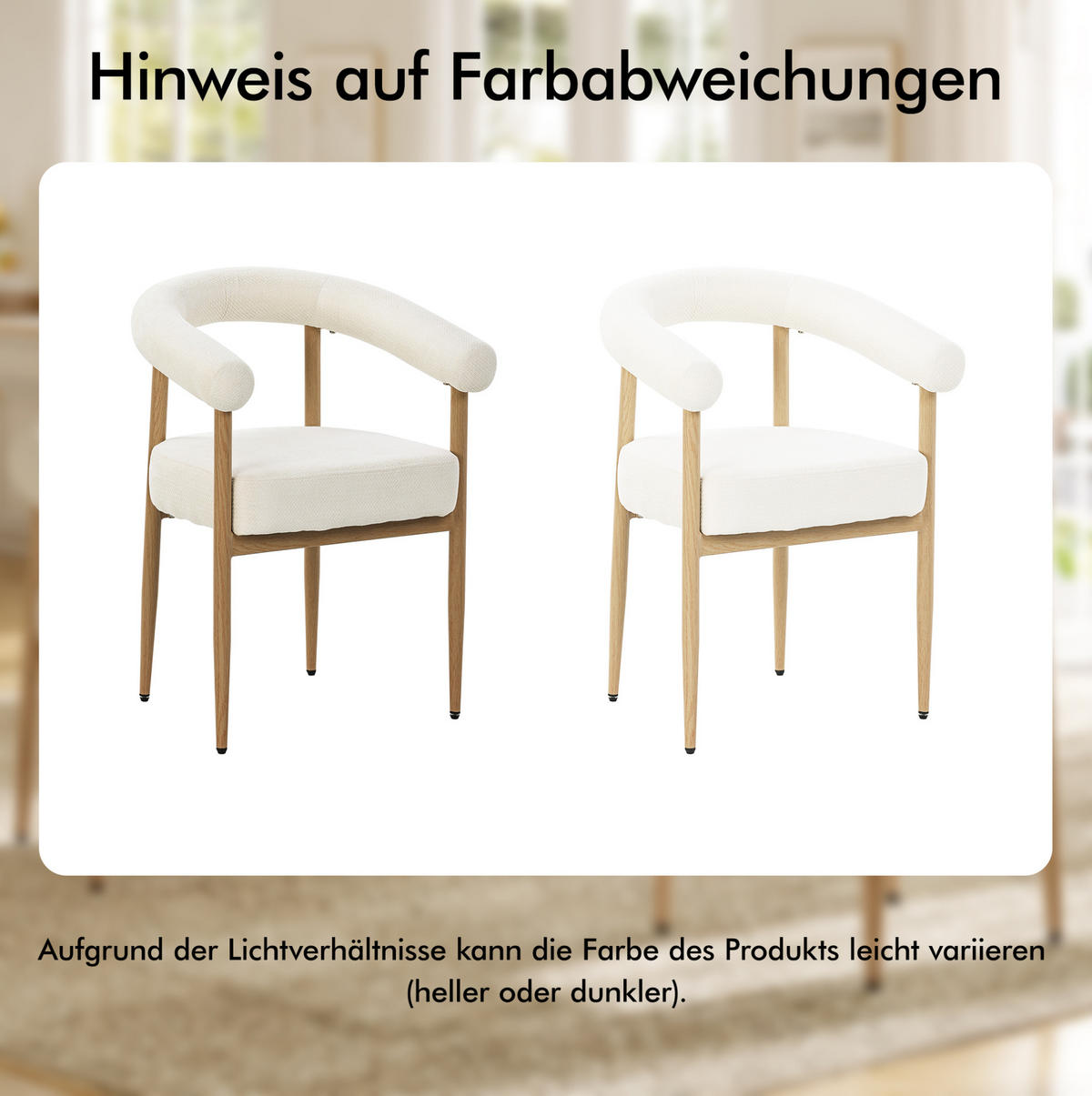 ESSZIMMERSTÜHLE 6er-Set gepolstert Metallgestell Weiß - Weiß, Holz (40.5/78/48.7cm) - Meubliv